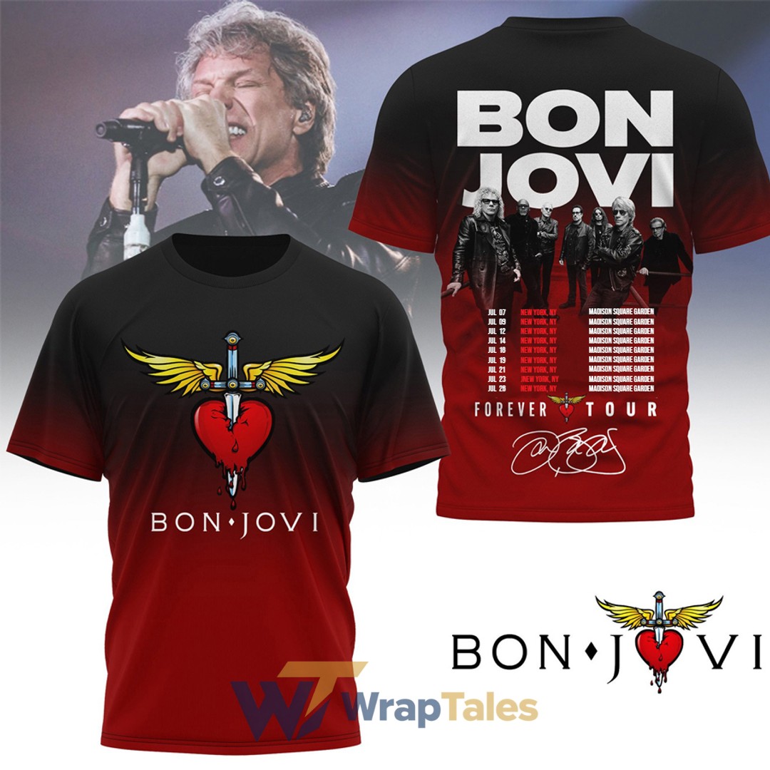 Bon Jovi Forever Tour 2026 Heart Dagger Limited Edition Shirt