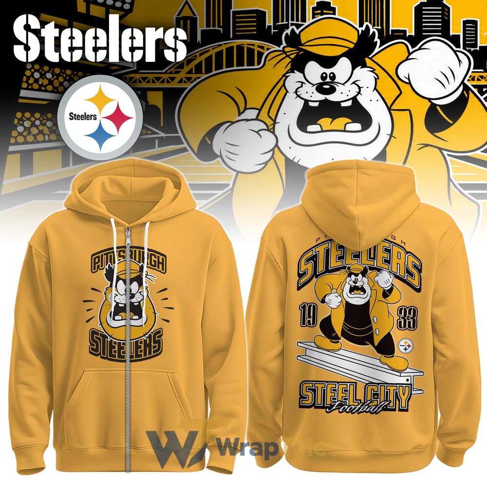 NFL Pittsburgh Steelers x Disney Special Oatmeal Pete Zip Hoodie