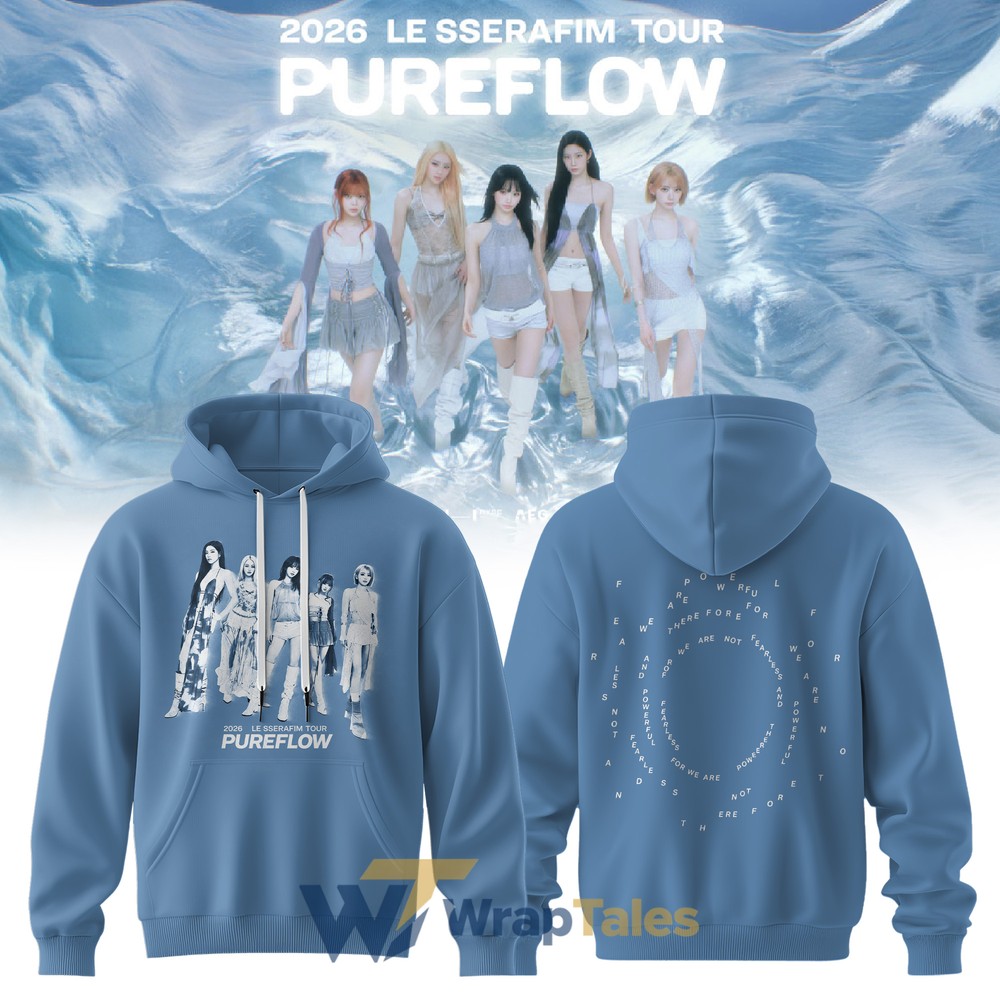 2026 Le Sserafim Tour Pureflow Merch For Fan Hoodie - Premium