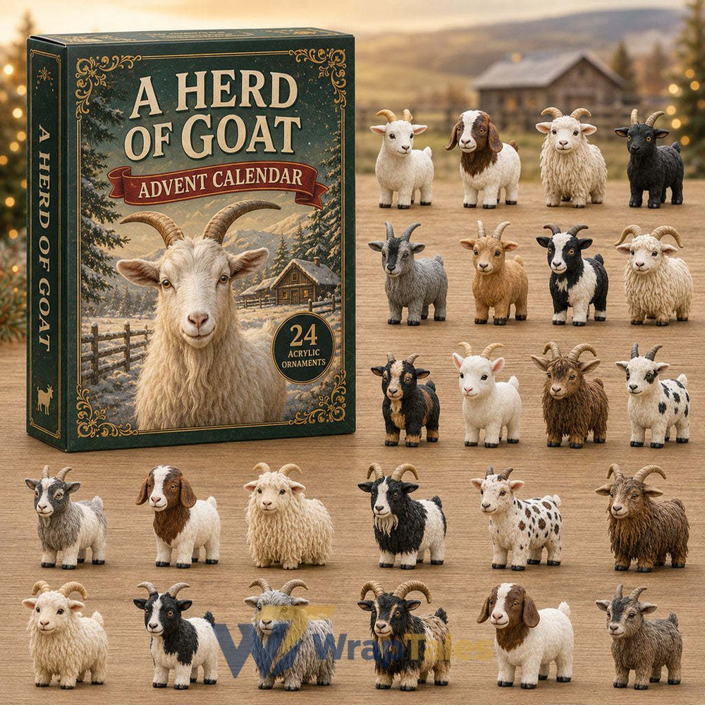 24 Days of Goats – 24 Collectible Acrylic Goat Charms Advent Calendar