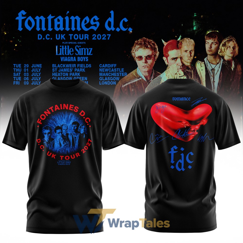 Fontaines D.C Rock Band UK Tour 2027 Special Edition Shirt