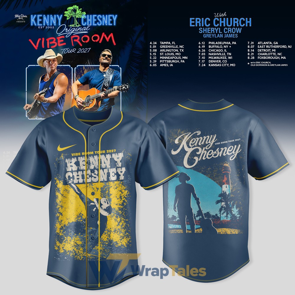 Kenny Chesneys Original Vibe Room Tour 2027 Baseball Jersey