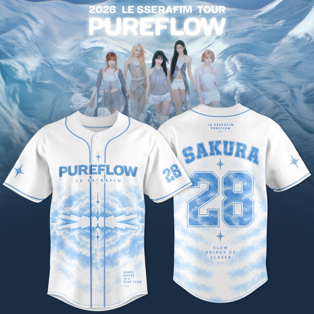 【新品未使用】ルセラフィム ユニフォーム サクラ PUREFLOW ツアーグッズ LE SSERAFIM PUREFLOW WORLD TOUR 2026 Limited Edition Baseball