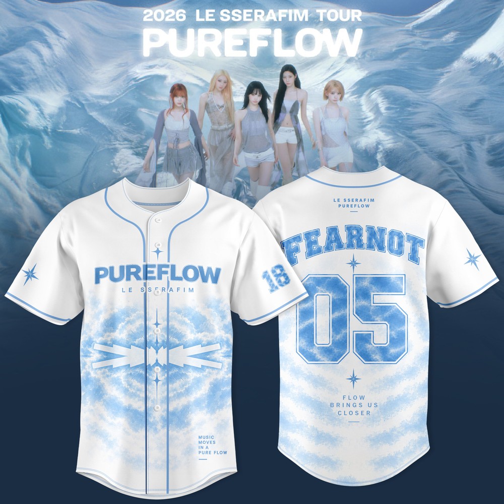 LESSERAFIM PUREFLOW ツアー　ユニフォーム　ウンチェ　L LE SSERAFIM PUREFLOW WORLD TOUR 2026 Limited Edition Baseball