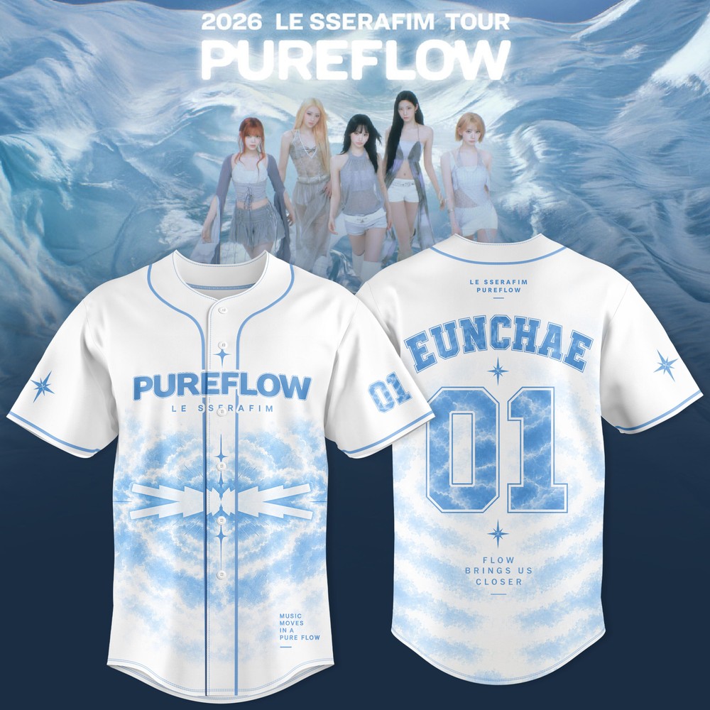 LE SSERAFIM PUREFLOW ユニフォーム カズハ ルセラフィム LE SSERAFIM PUREFLOW WORLD TOUR 2026 Limited Edition Baseball