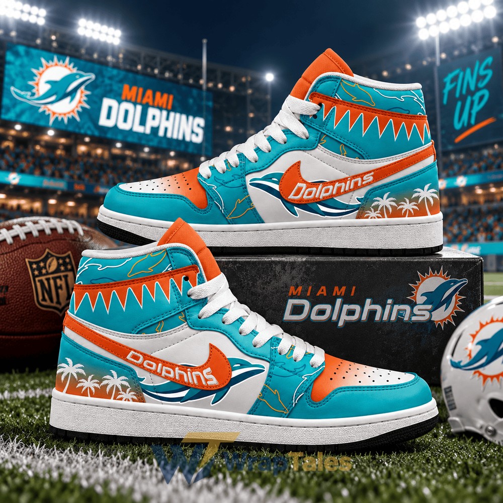 Miami Dolphins Aqua Orange Football Pride Premium Nike Air Jordan