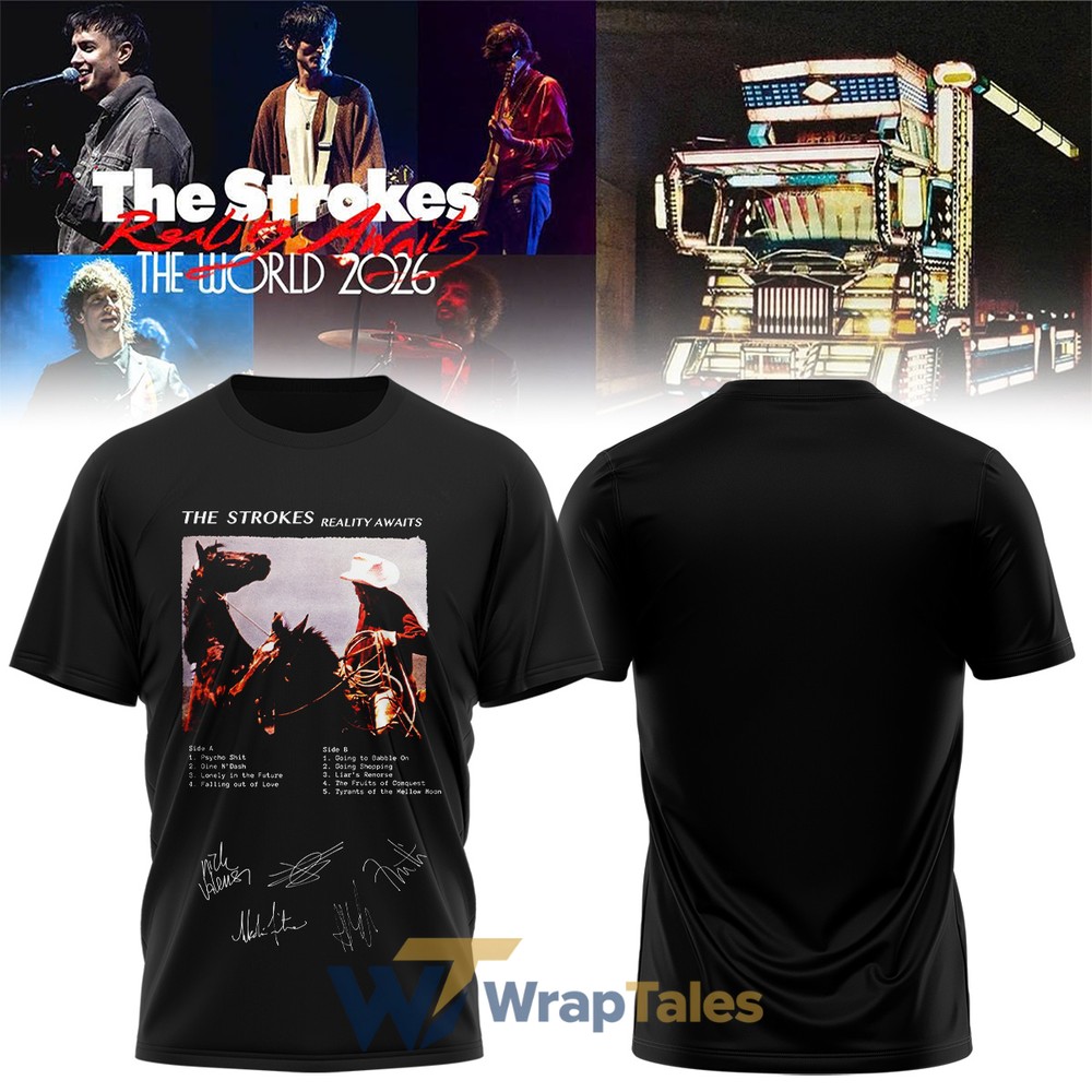 Reality Awaits World Tour 2026 The Strokes Rock Band Special Shirt