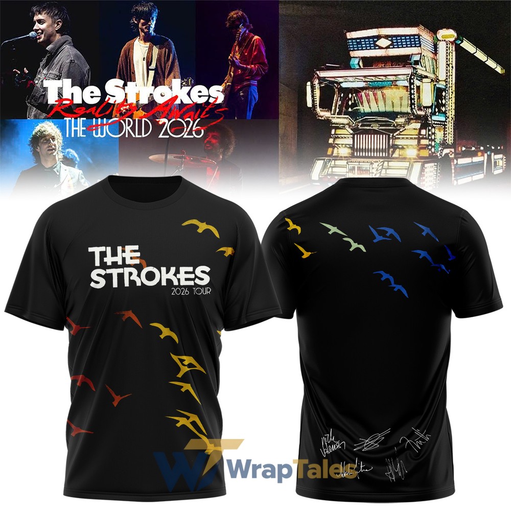 The Strokes Reality Awaits World Tour 2026 Merchandise Shirt