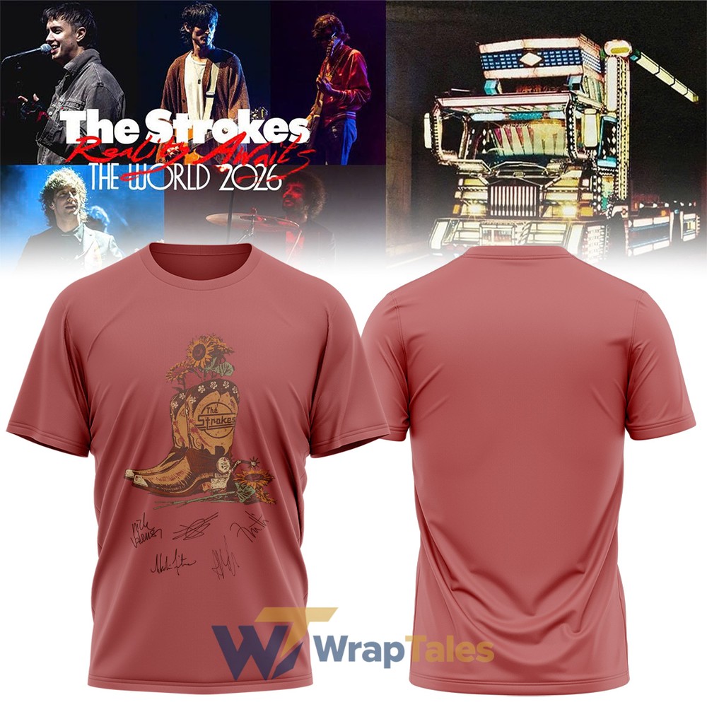 The Strokes Reality Awaits World Tour 2026 Special Edition Shirt